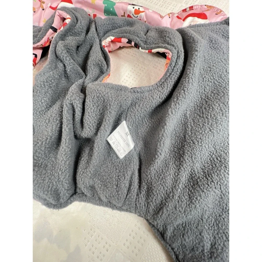 Dog Coat Winter Christmas Themed  Size Medium‎ Pink